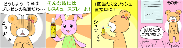 レスキュースプレーの使用例