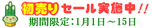 初売りセール実施中